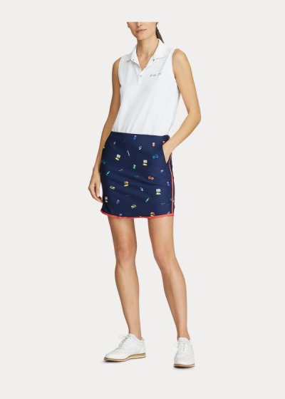 Skorts Ralph Lauren Mujer Azul Marino / Multicolor - Beach-Print Golf - MINEC2019